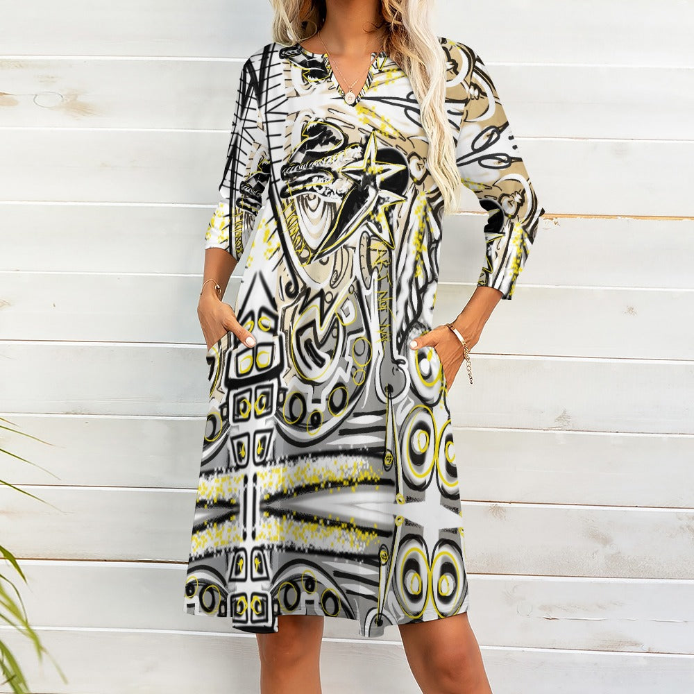 Abstraktes Kunstkleid