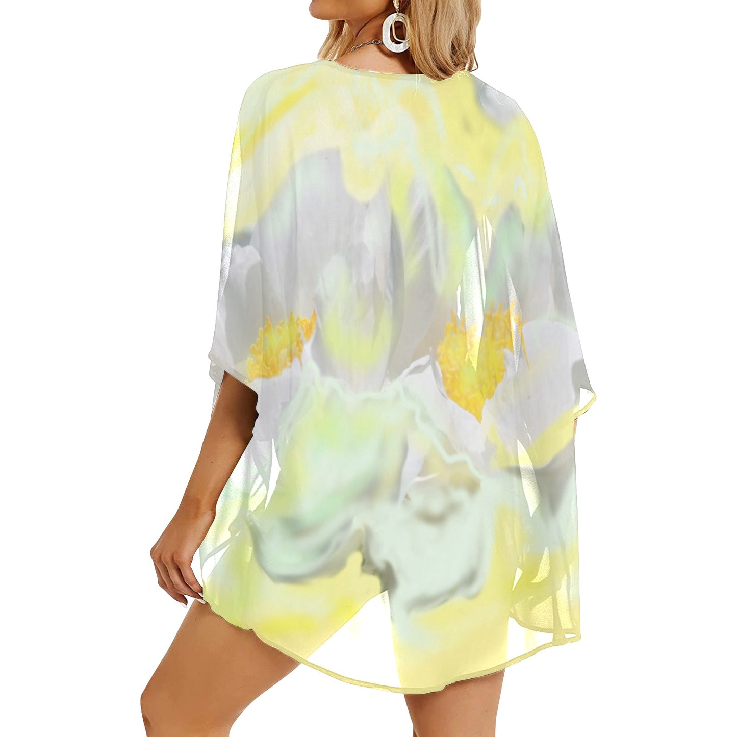 Chiffon-Überwurf im Kimono-Stil für Damen