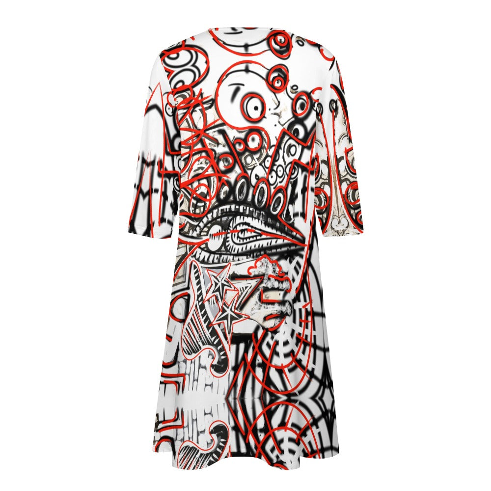 Abstraktes Kunstkleid