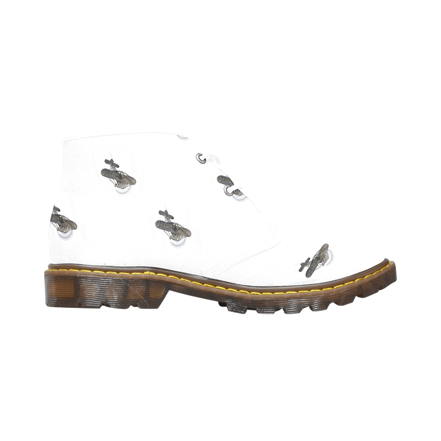 Men's Canvas Chukka Boots abstract art
