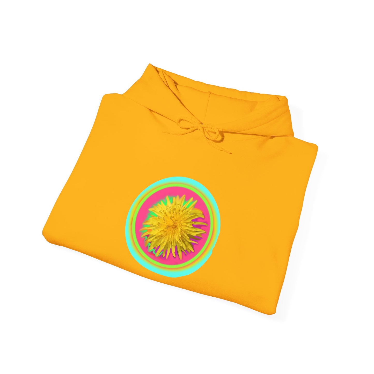 Colorful Flower Burst Unisex Hooded Sweatshirt - Cozy & Vibrant