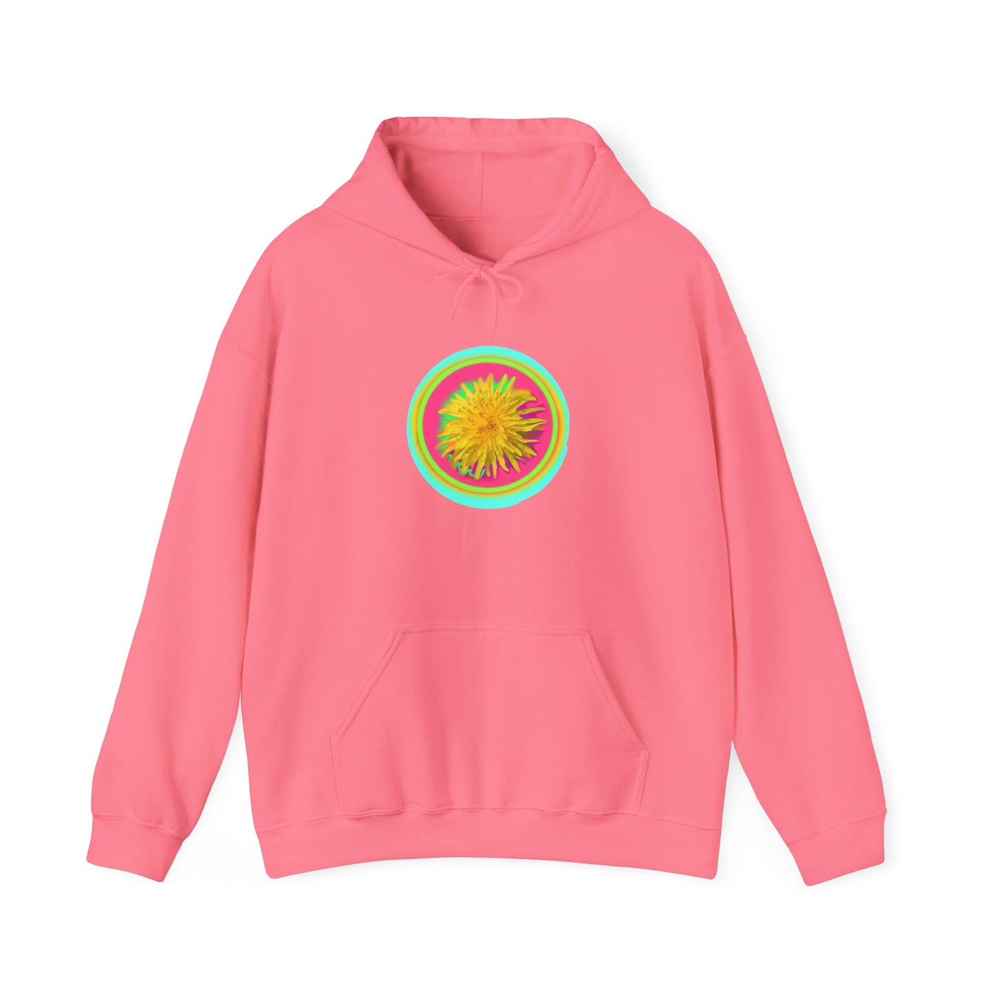Colorful Flower Burst Unisex Hooded Sweatshirt - Cozy & Vibrant