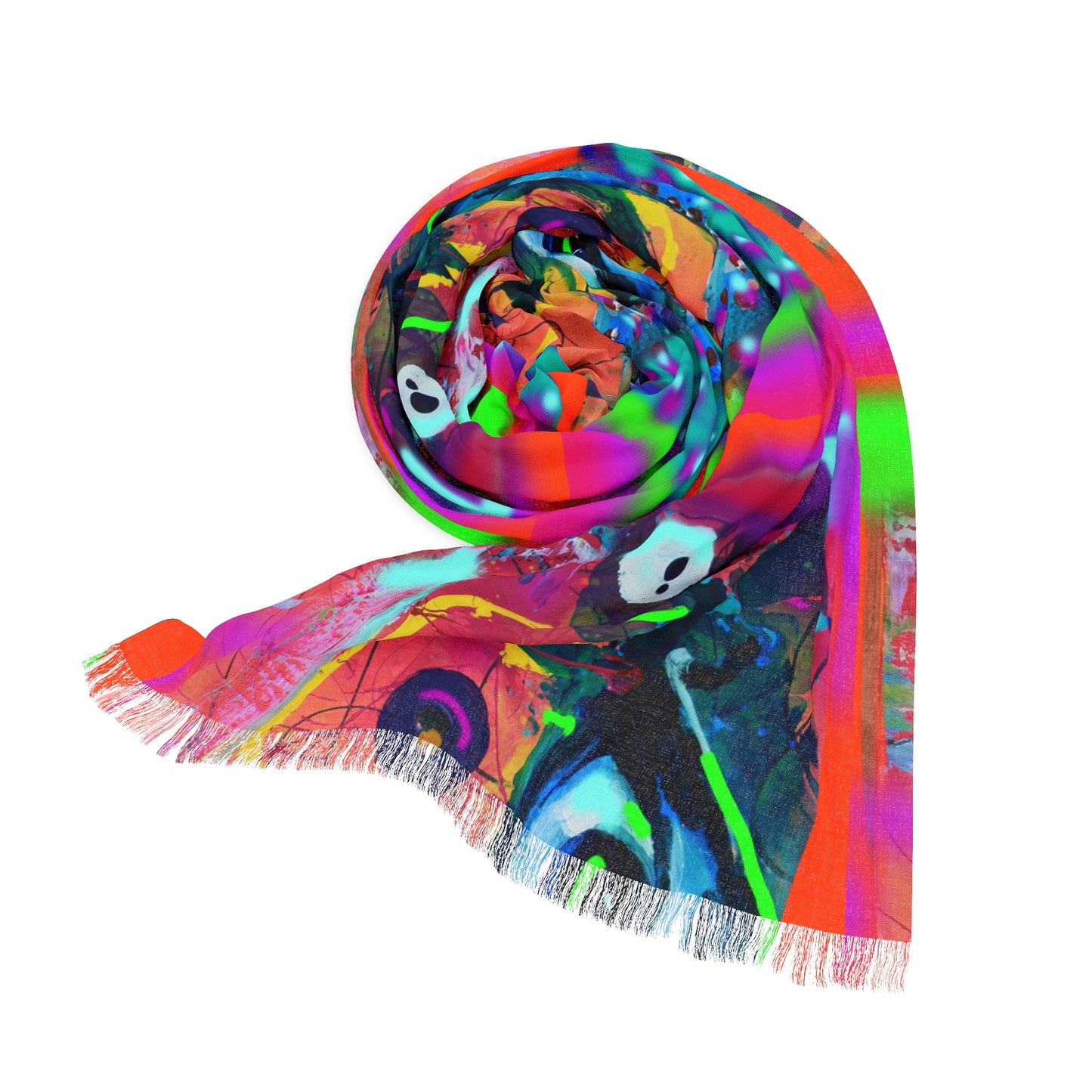 Vibrant Art Scarf - Colorful Eye Design for Bohemian Style