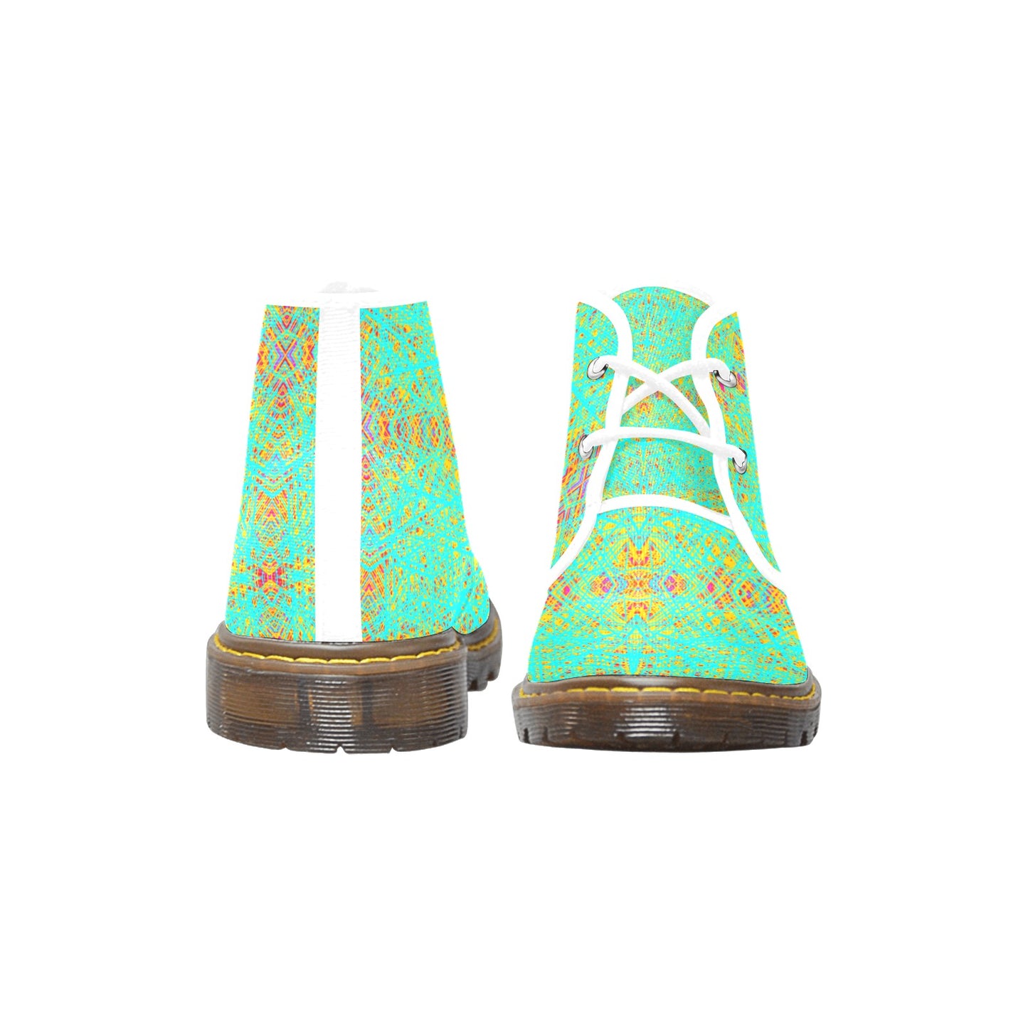 Men's Canvas Chukka Boots abstract art