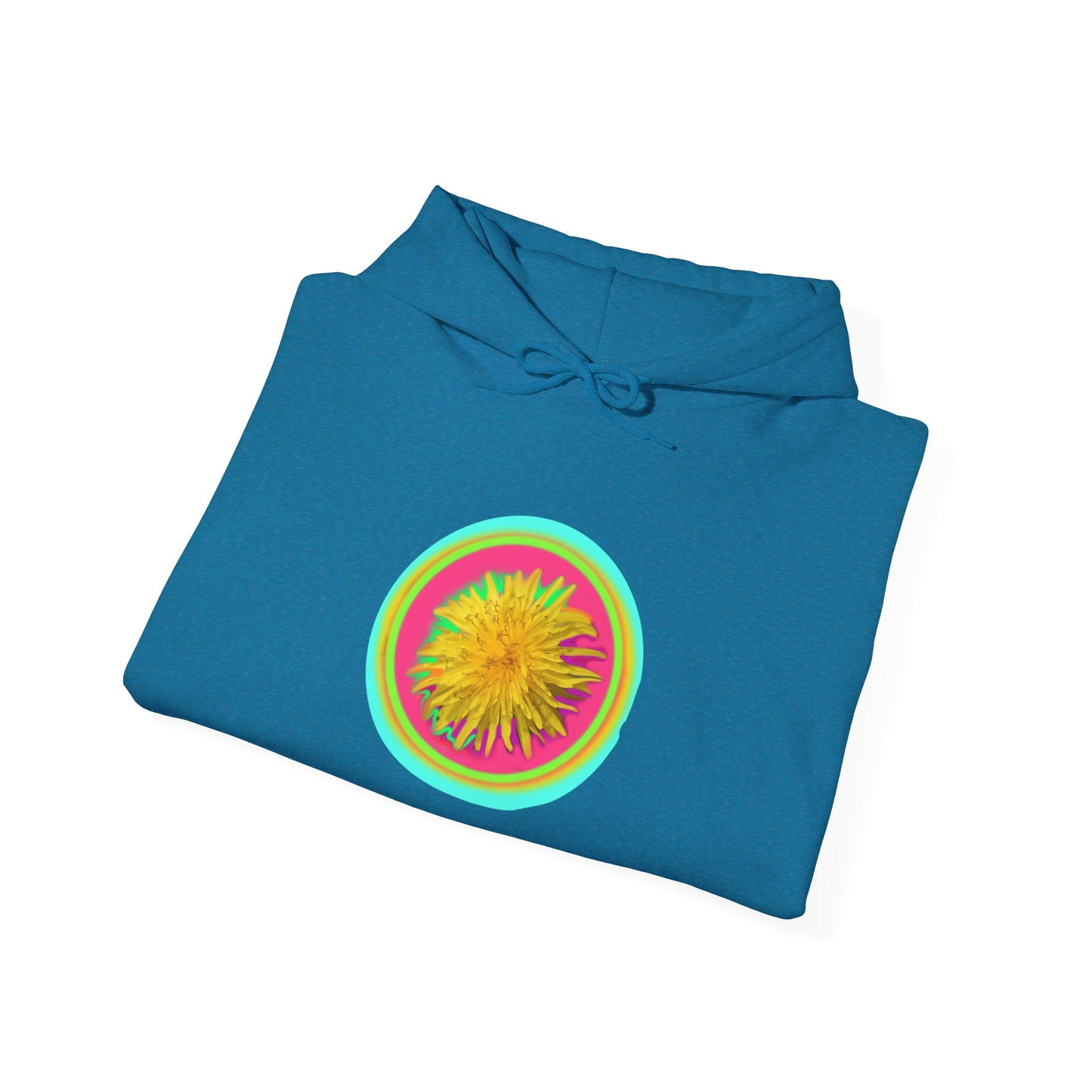 Colorful Flower Burst Unisex Hooded Sweatshirt - Cozy & Vibrant