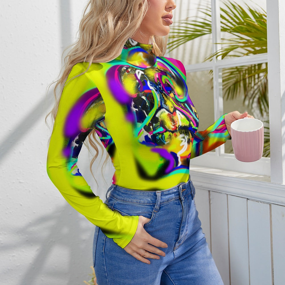 Women's Turtleneck Long Sleeve Bodysuit