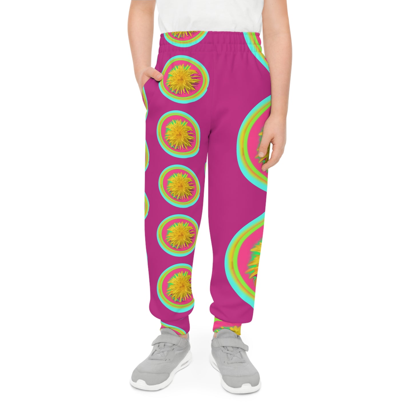 Vibrant Youth Joggers with Colorful Floral Design