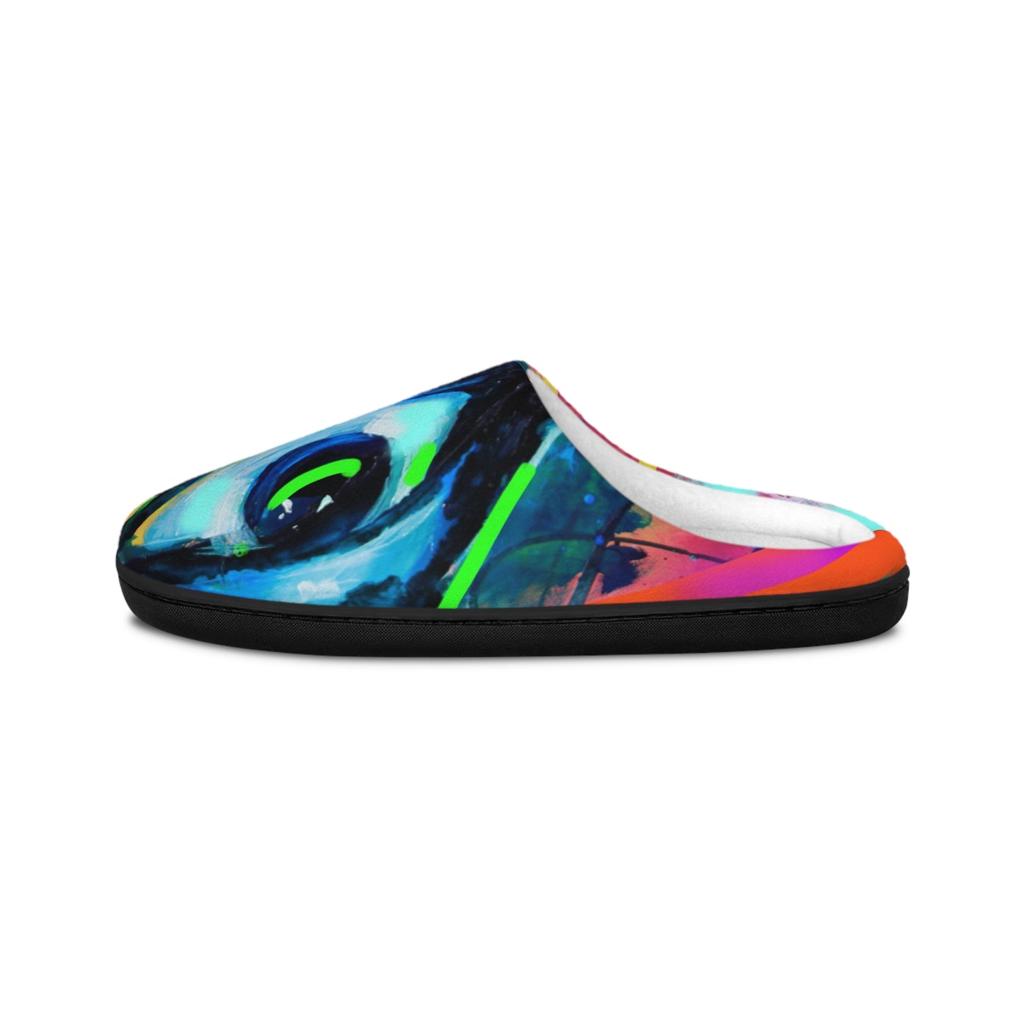 Vibrant Artistic Women's Indoor Slippers - Colorful Cozy Footwear for Relaxation