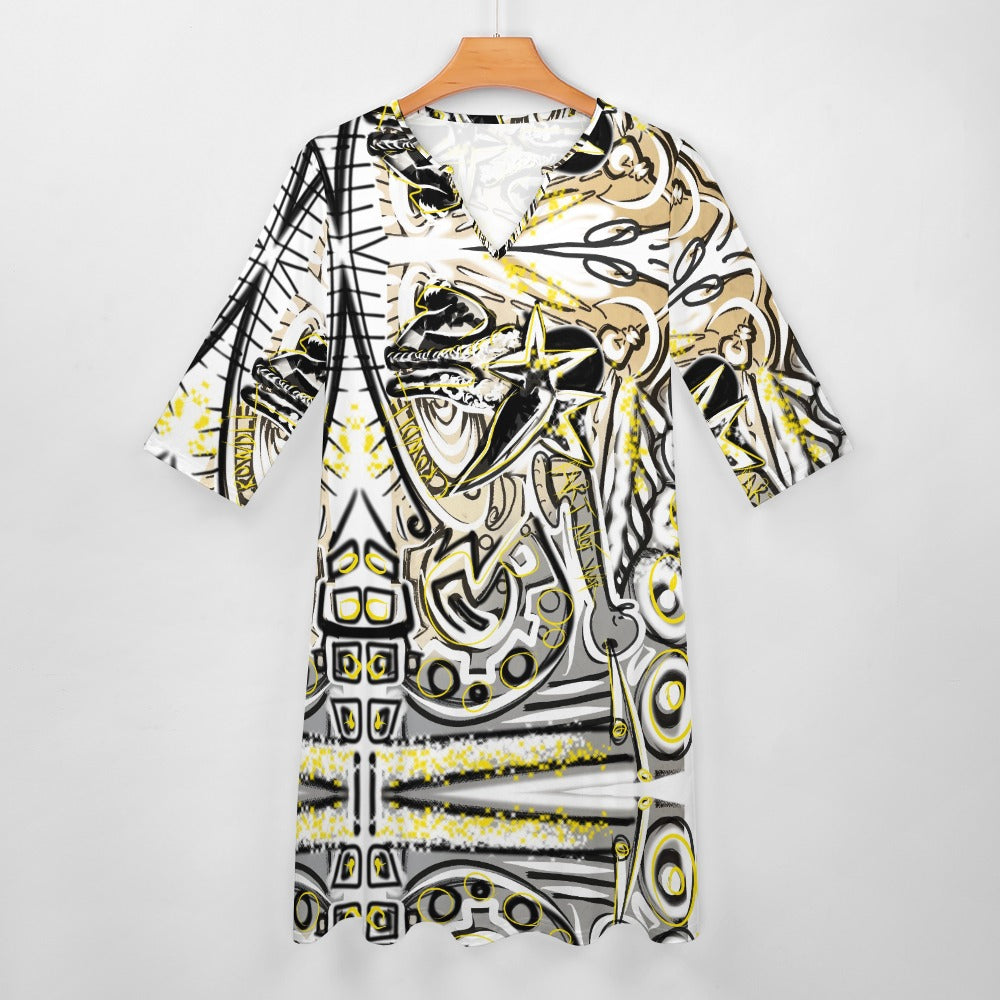 Abstraktes Kunstkleid