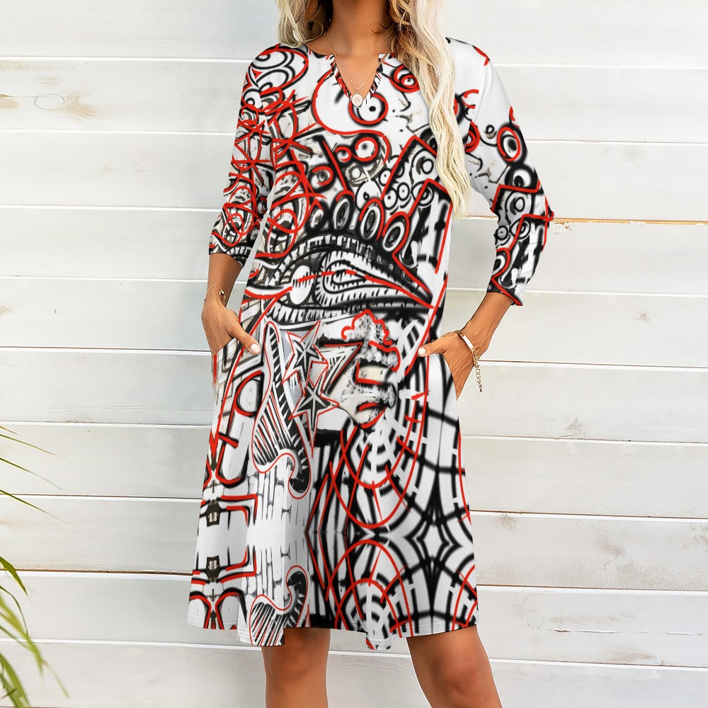 Abstraktes Kunstkleid