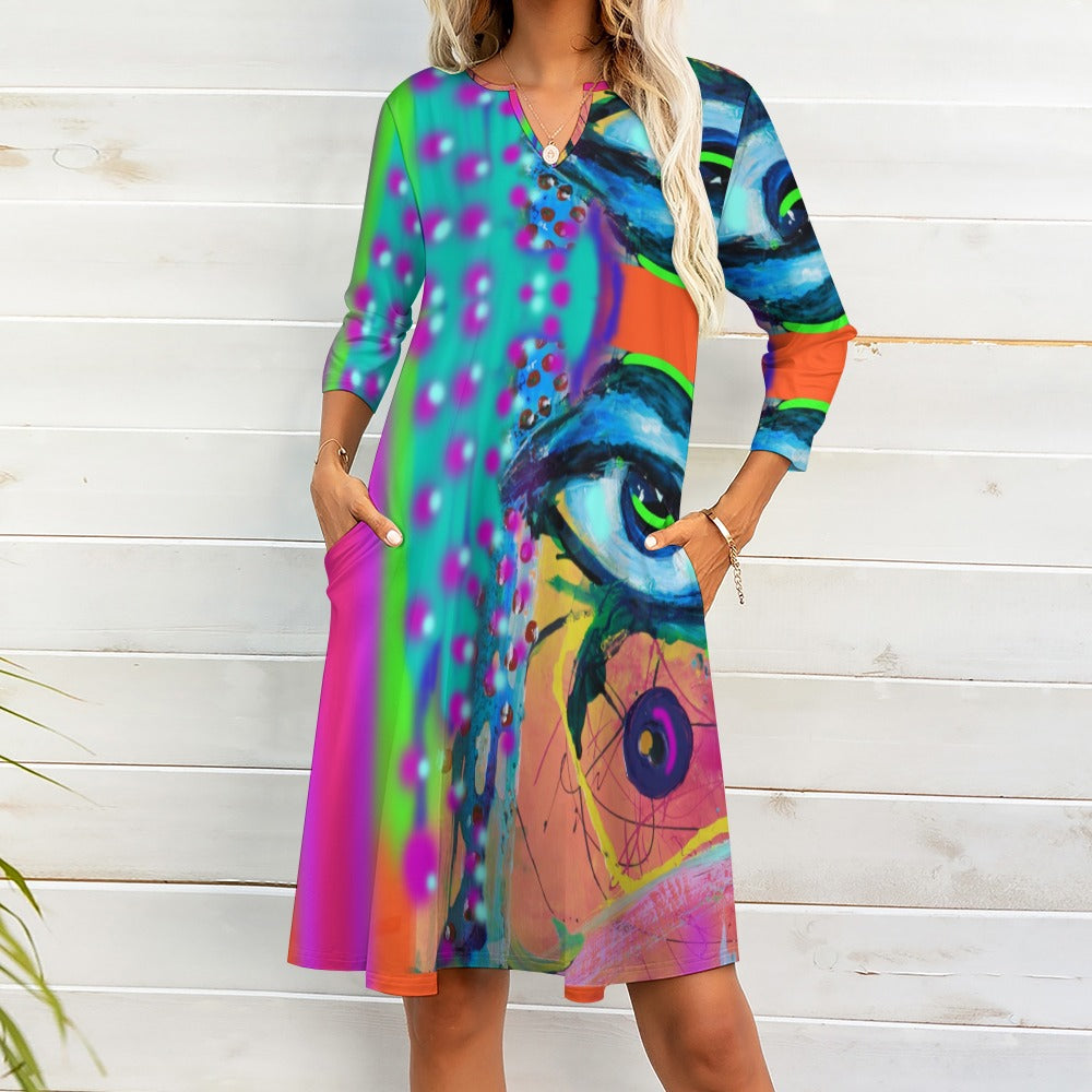 Abstraktes Kunstkleid