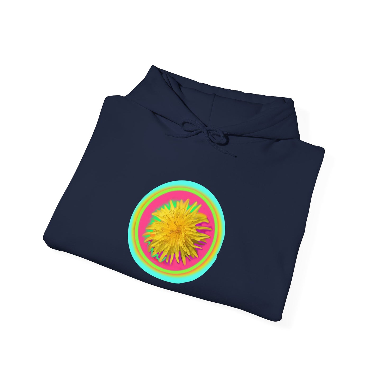 Colorful Flower Burst Unisex Hooded Sweatshirt - Cozy & Vibrant