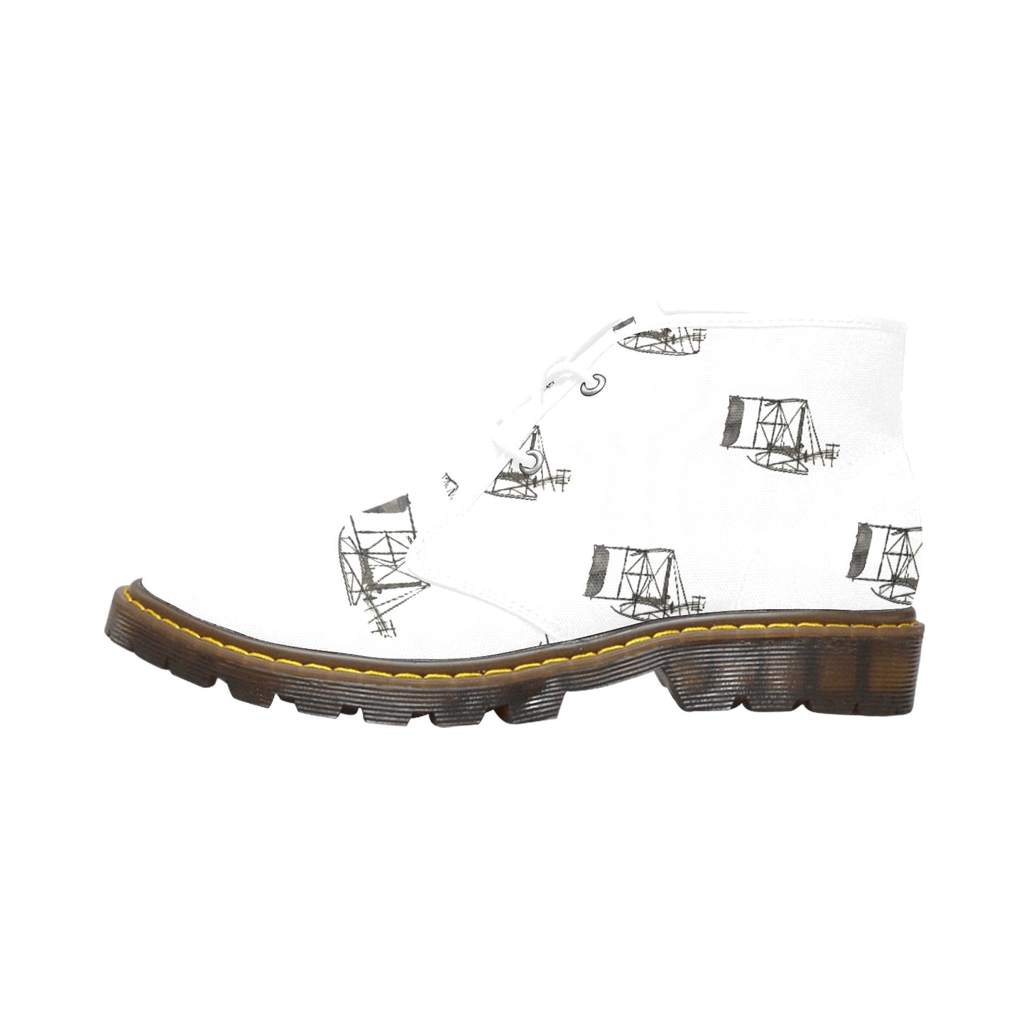 Men's Canvas Chukka Boots abstract art