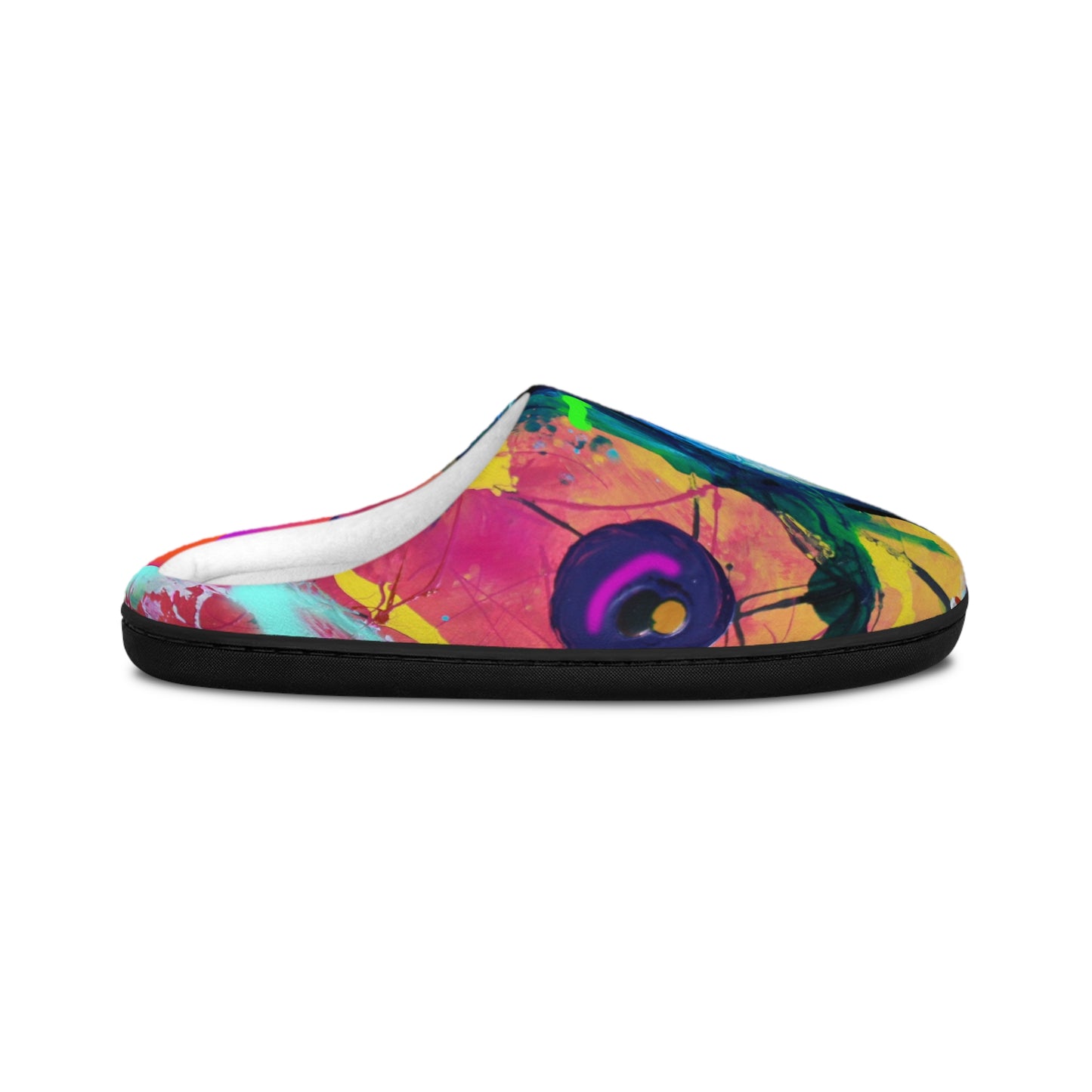 Vibrant Artistic Women's Indoor Slippers - Colorful Cozy Footwear for Relaxation