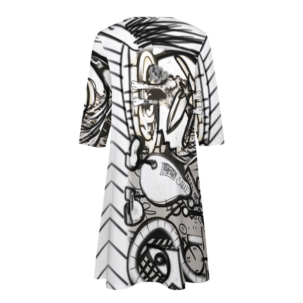 Abstraktes Kunstkleid