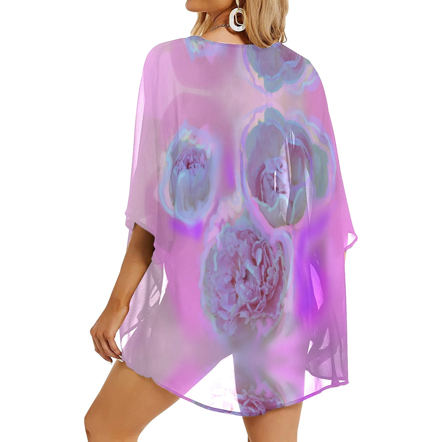Chiffon-Überwurf im Kimono-Stil für Damen