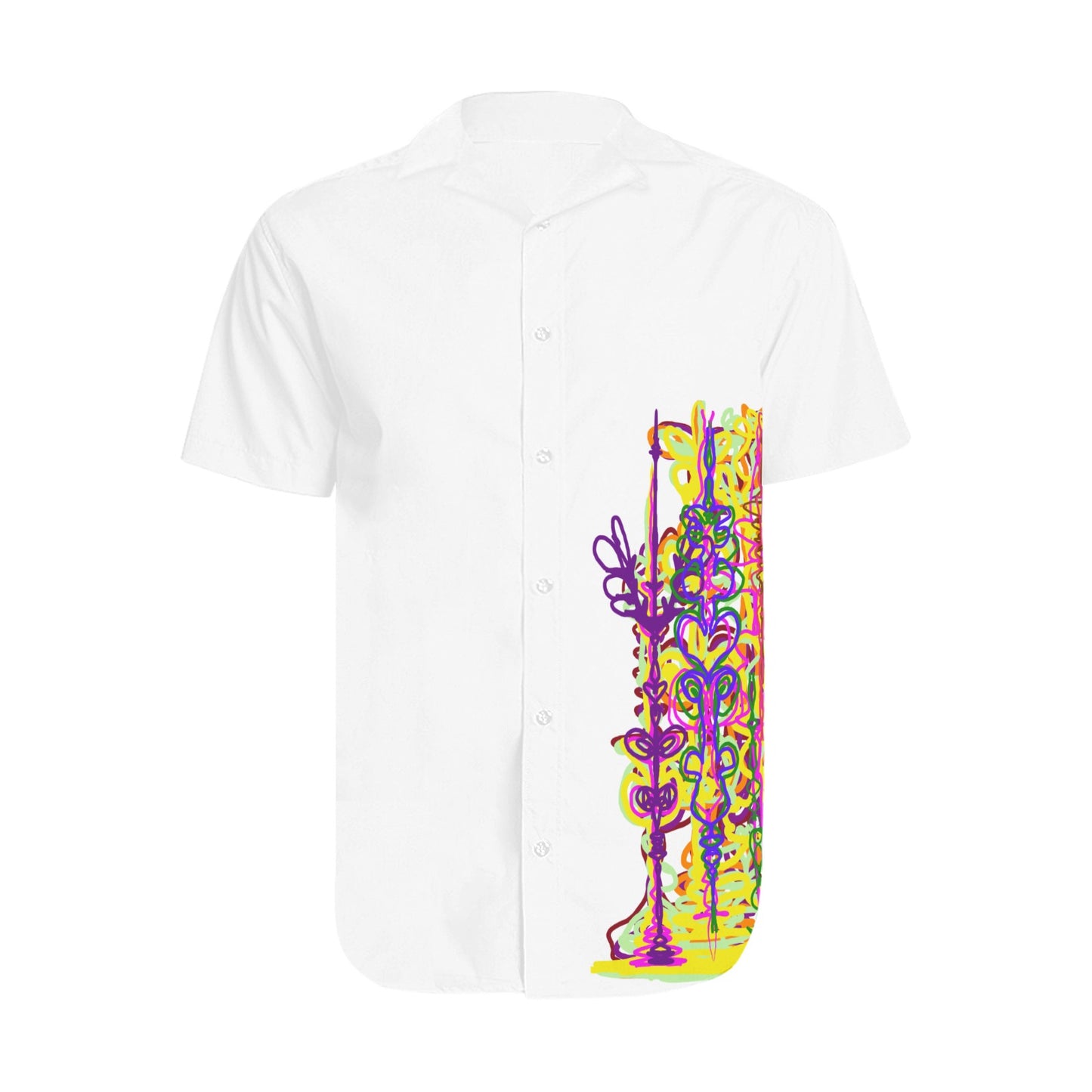 Men's Short Sleeve Shirt With Lapel Collar