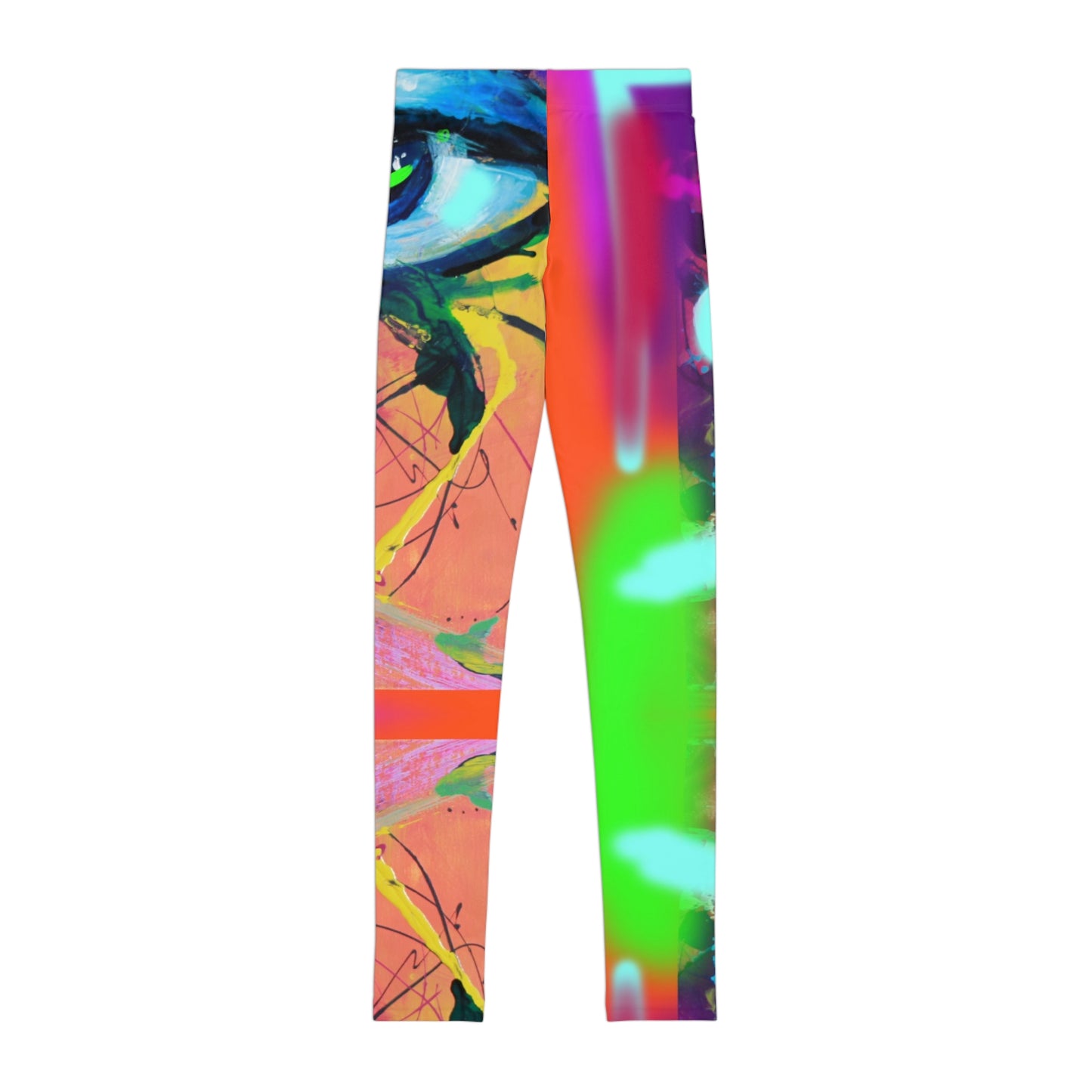 Lebendige Jugend Leggings mit abstrakter Kunst - bunte Fitness-Bekleidung