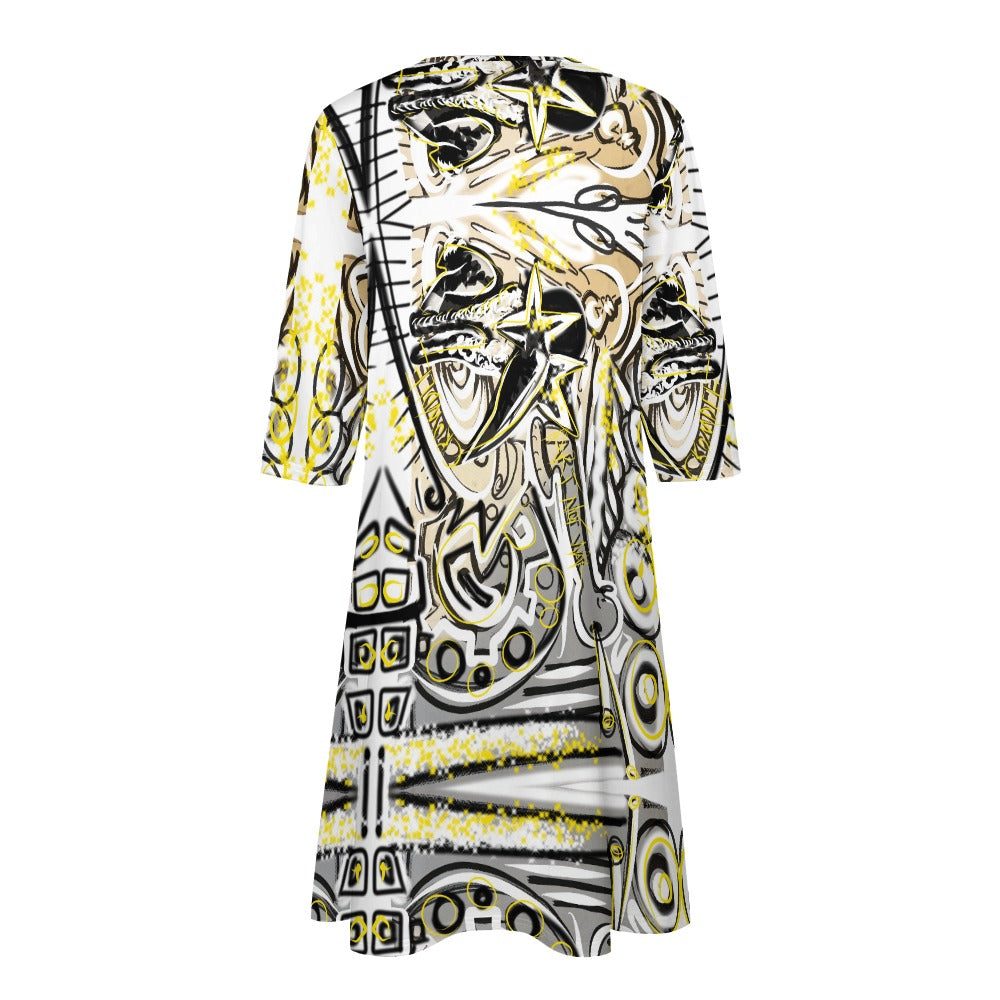 Abstraktes Kunstkleid