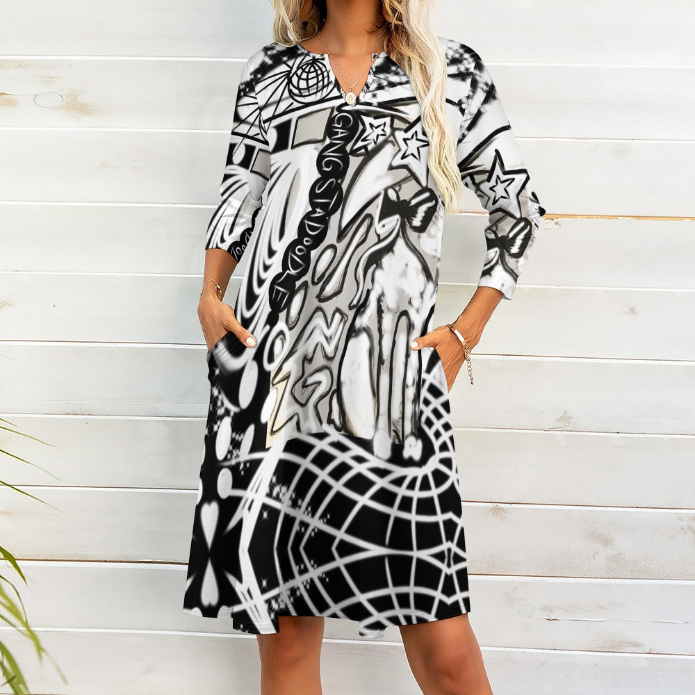 Abstraktes Kunstkleid