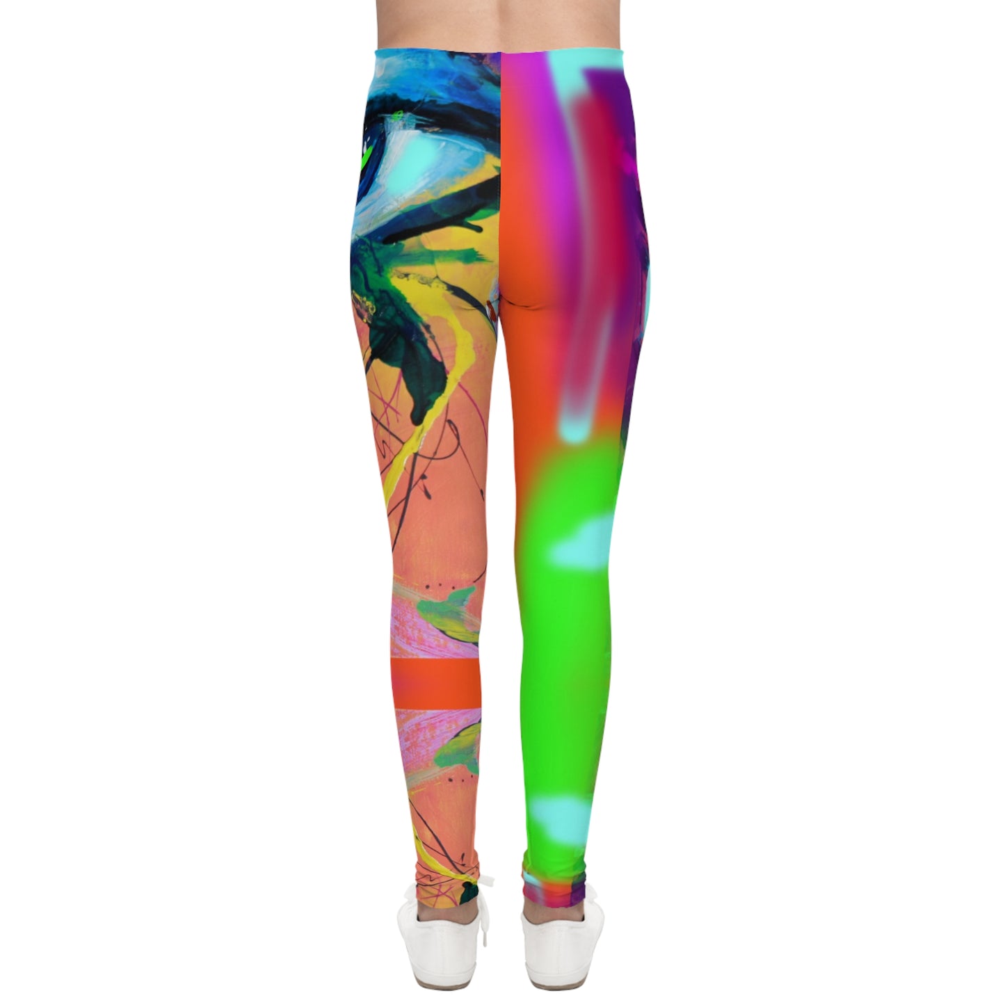 Lebendige Jugend Leggings mit abstrakter Kunst - bunte Fitness-Bekleidung