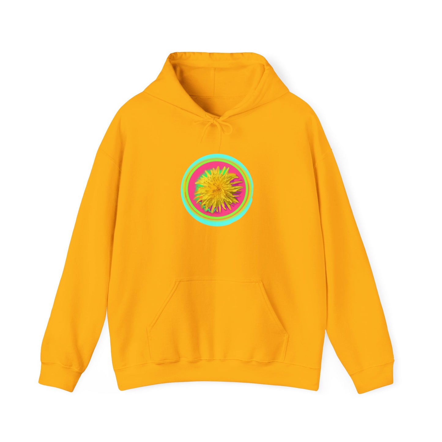 Colorful Flower Burst Unisex Hooded Sweatshirt - Cozy & Vibrant