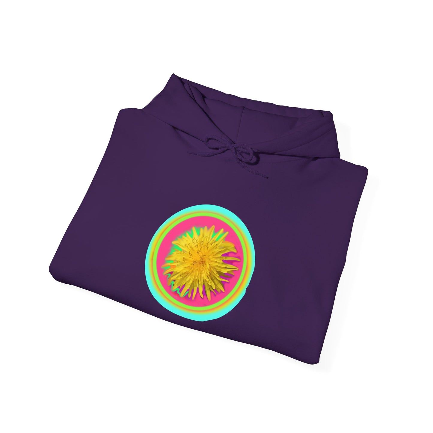 Colorful Flower Burst Unisex Hooded Sweatshirt - Cozy & Vibrant