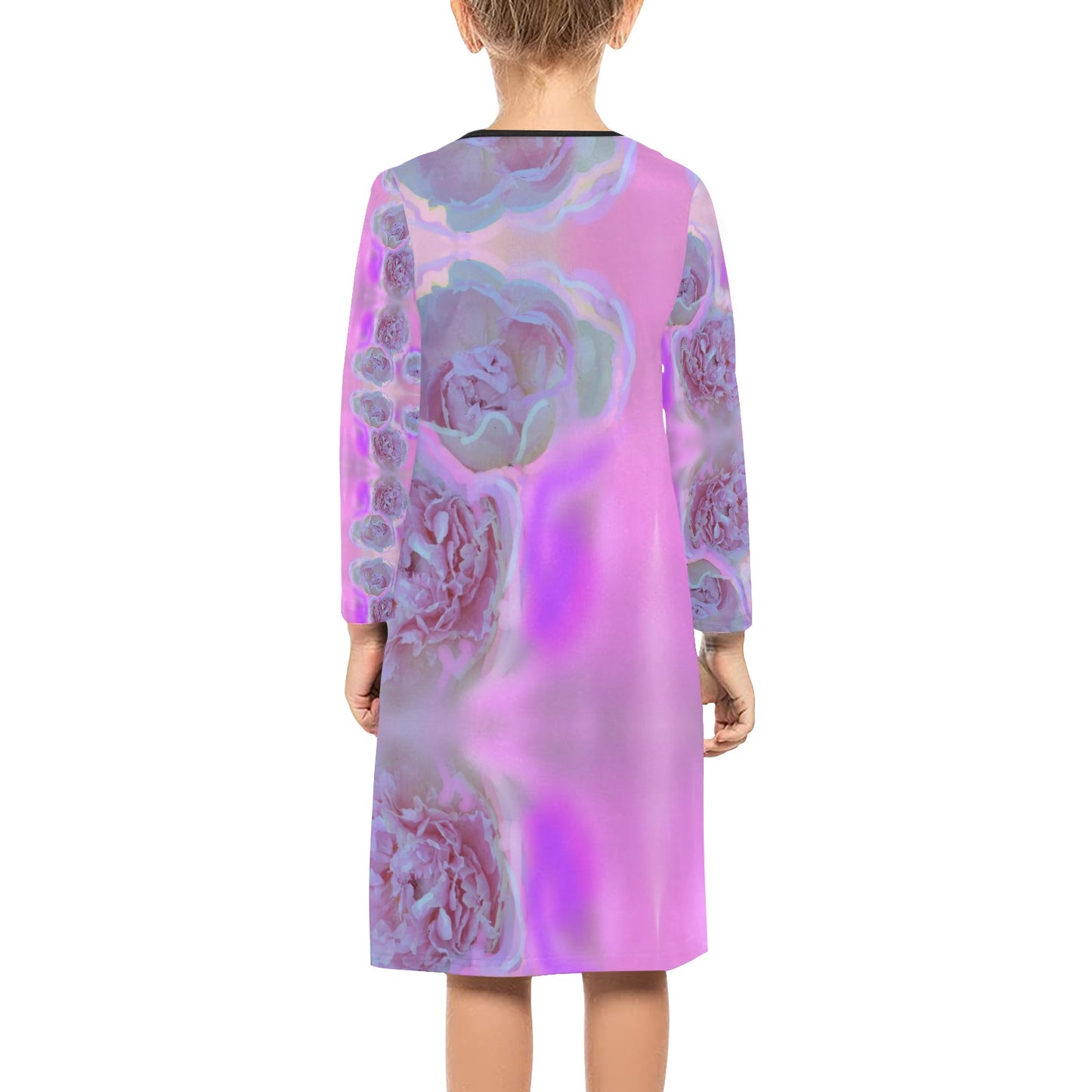 Langärmliges Kleid für Mädchen