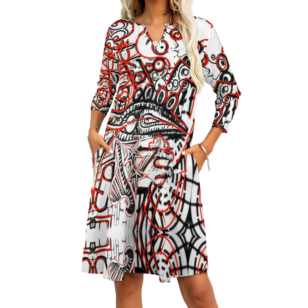 Abstraktes Kunstkleid