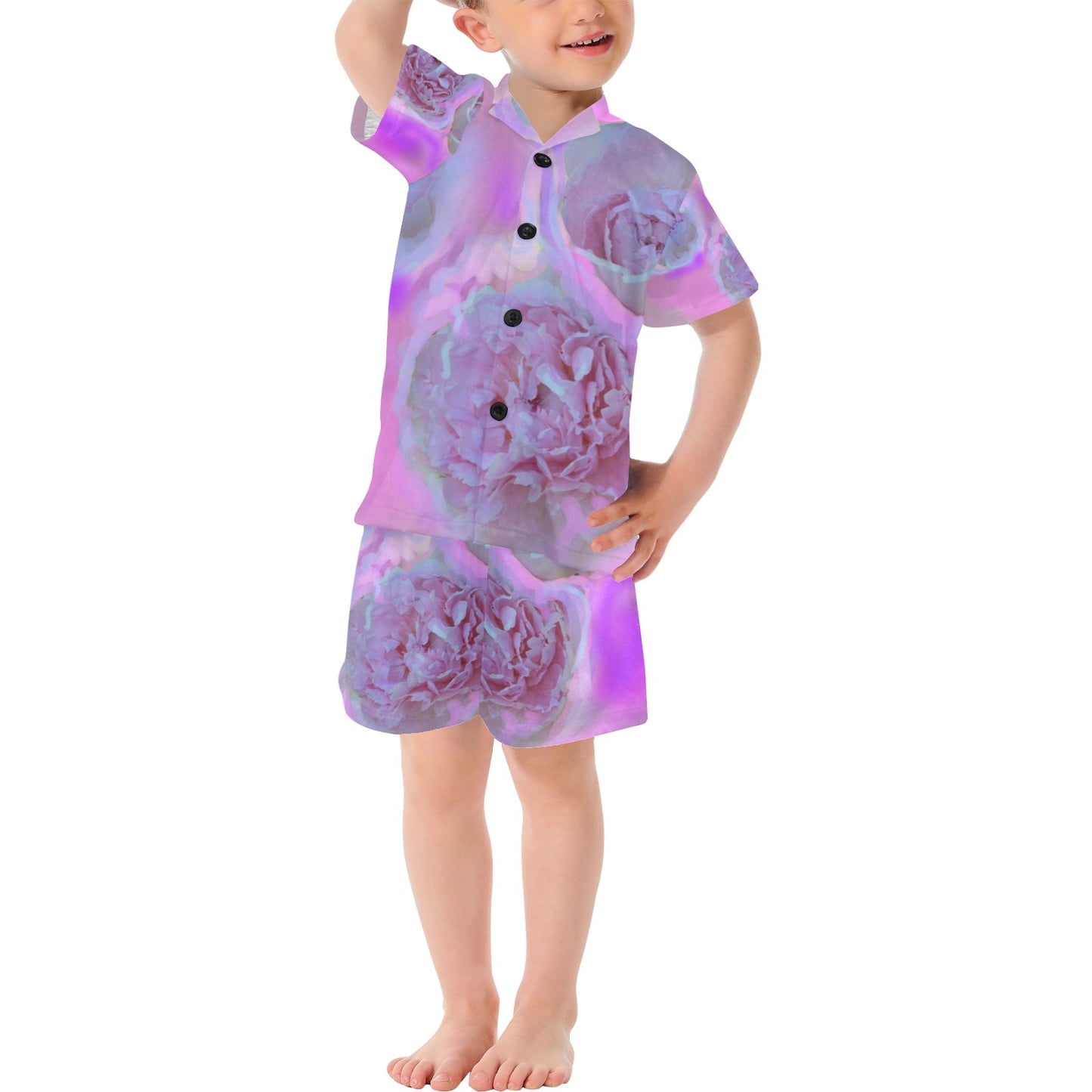Shorts-Set mit V-Ausschnitt für kleine Jungen