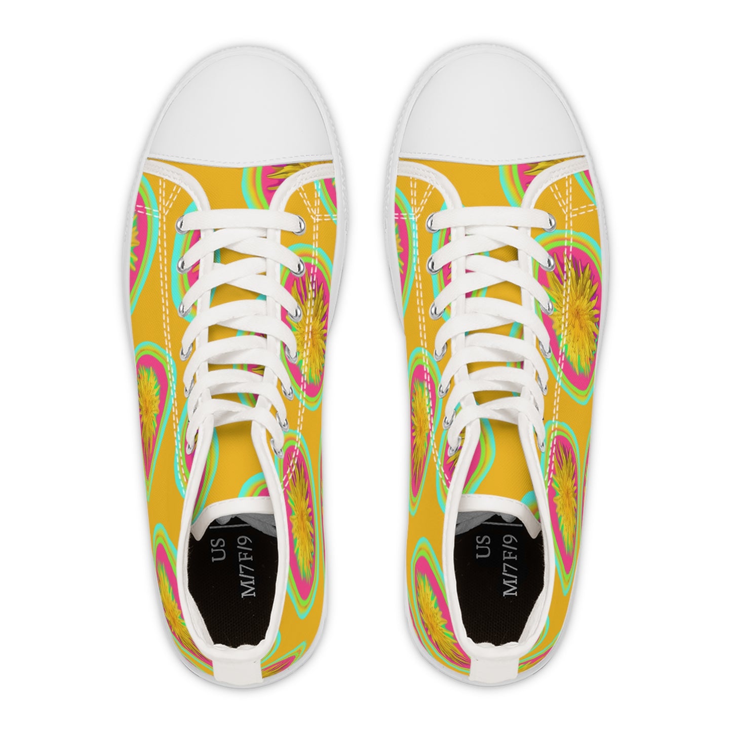 Colorful Floral Women's High Top Sneakers - Stylish Spring Footwear