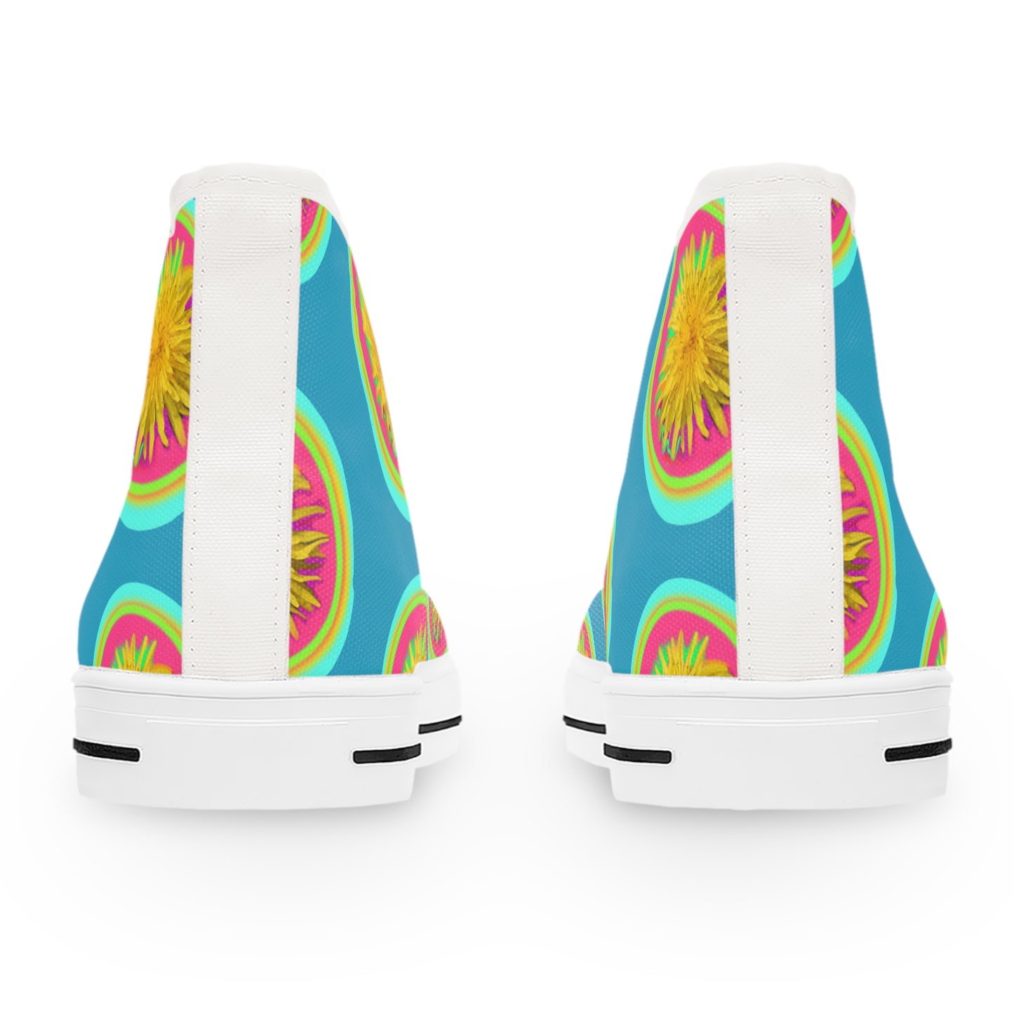Colorful Floral High Top Sneakers for Women - Trendy Summer Footwear