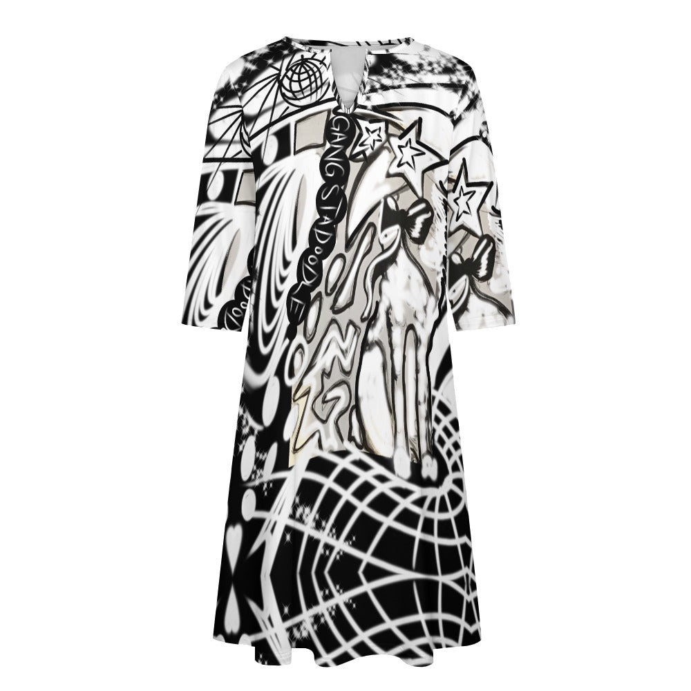 Abstraktes Kunstkleid