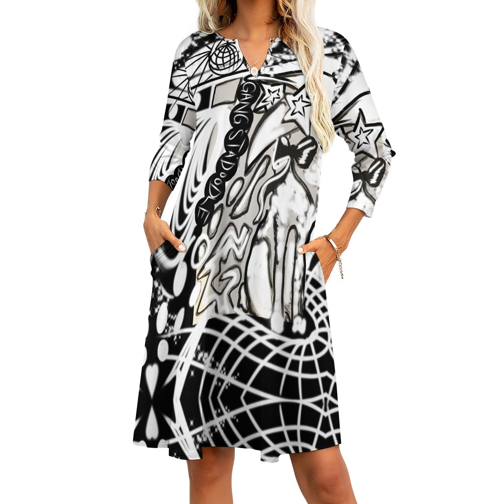 Abstraktes Kunstkleid