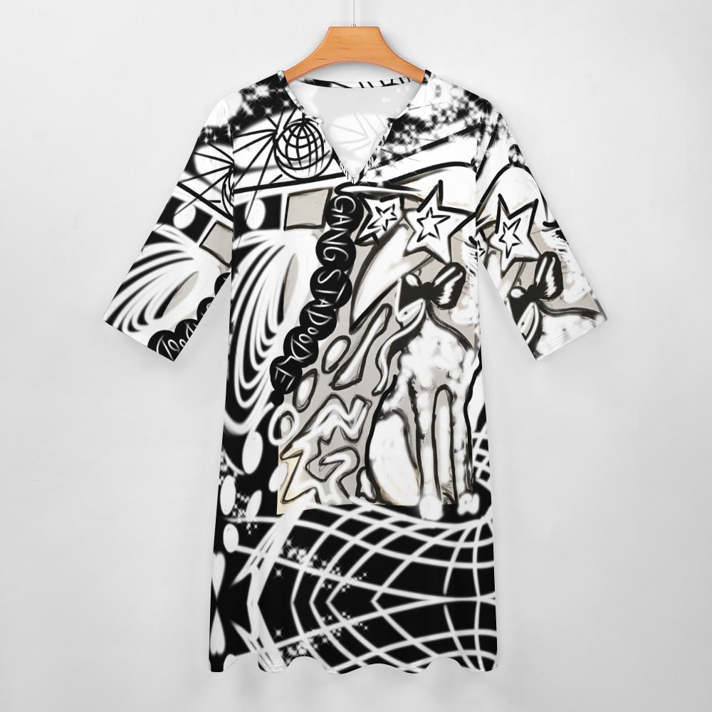 Abstraktes Kunstkleid