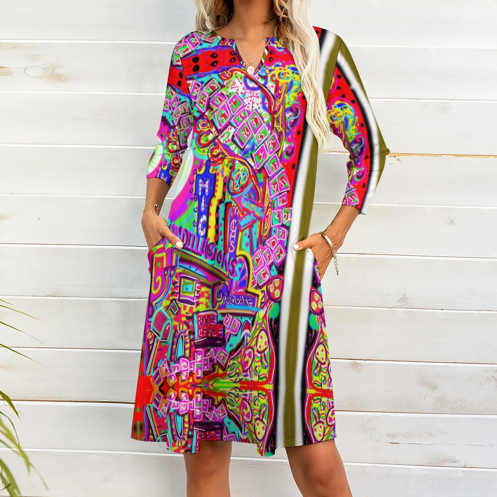Abstraktes Kunstkleid