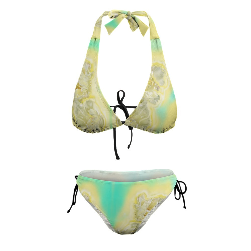 Sexy Bikini-Badeanzug mit V-Ausschnitt für Damen