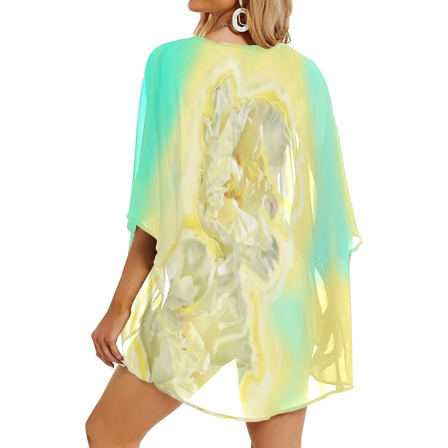 Chiffon-Überwurf im Kimono-Stil für Damen