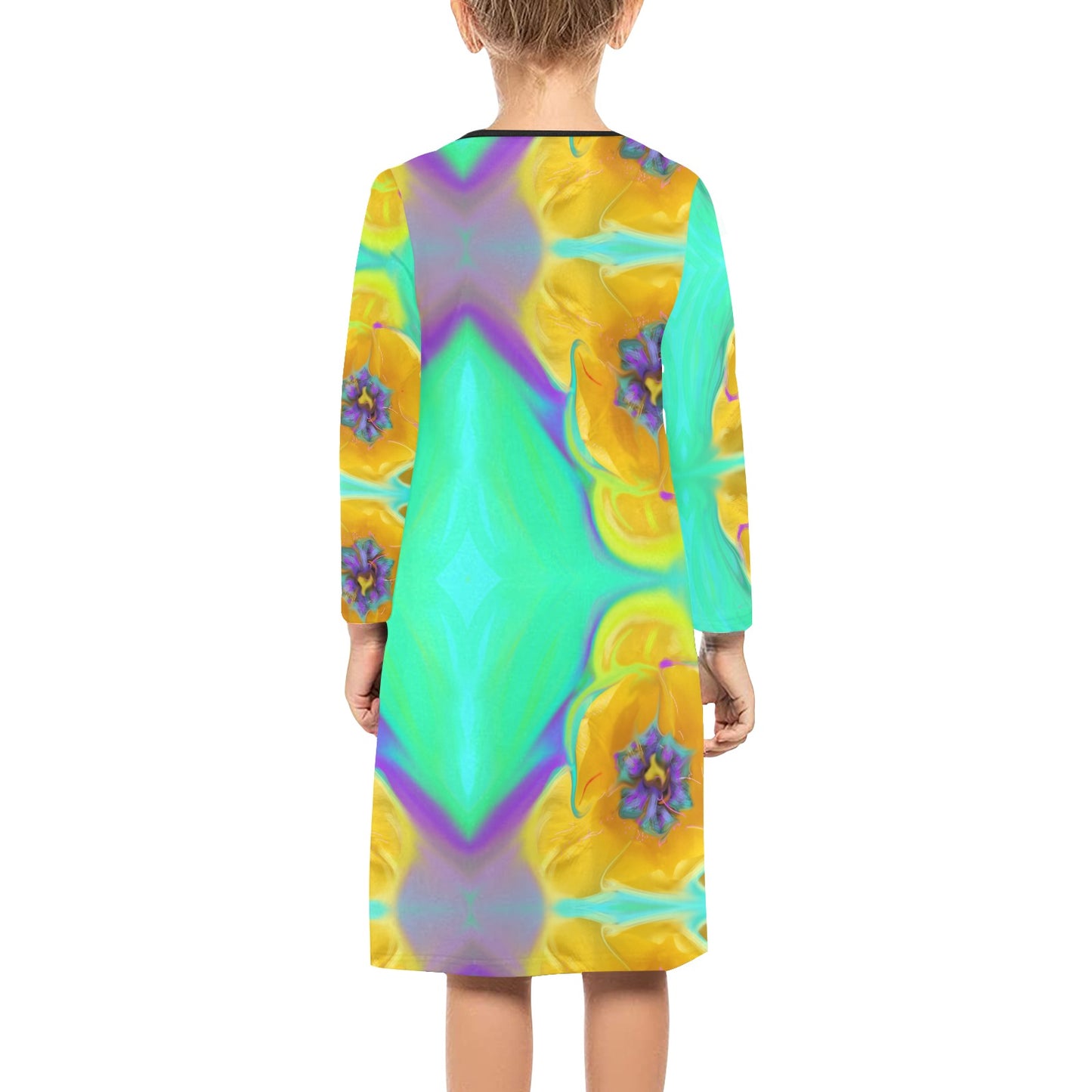 Langärmliges Kleid für Mädchen