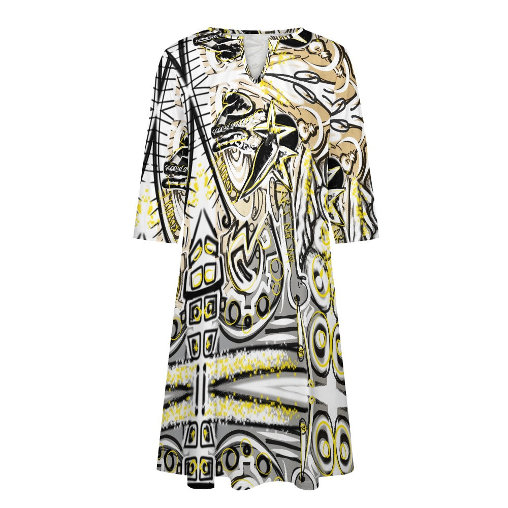 Abstraktes Kunstkleid