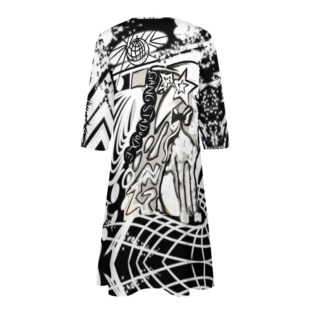 Abstraktes Kunstkleid