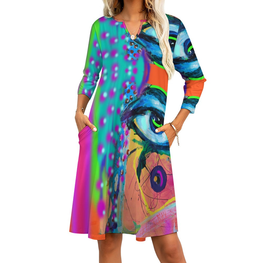 Abstraktes Kunstkleid