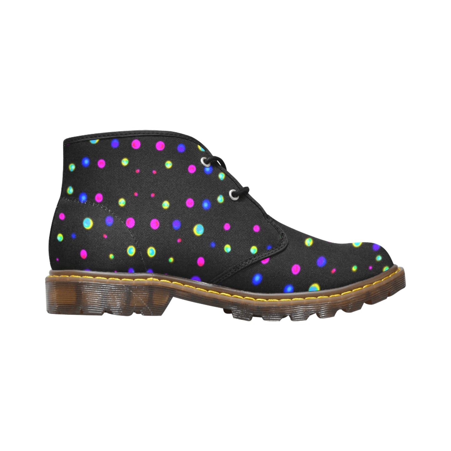Men's Canvas Chukka Boots abstract art