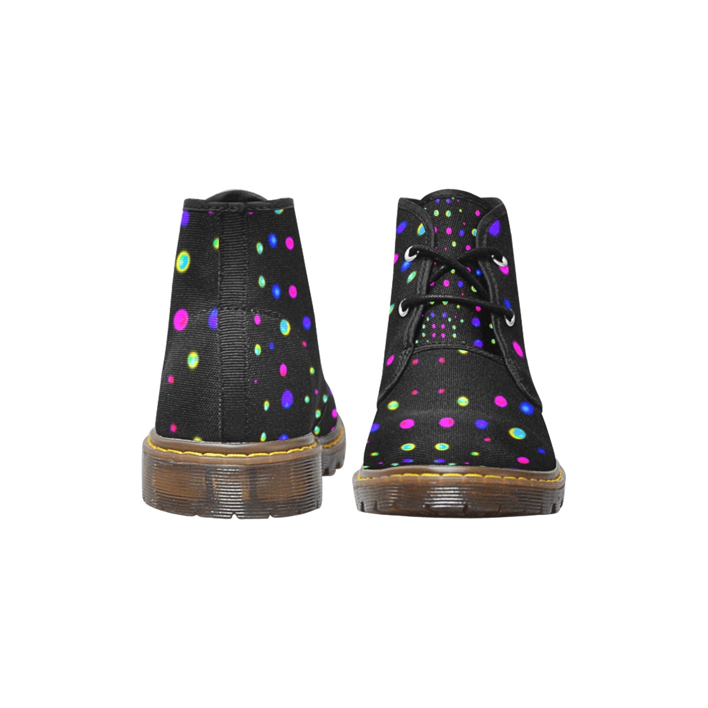 Men's Canvas Chukka Boots abstract art