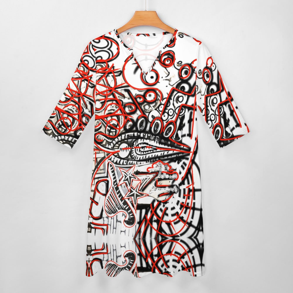 Abstraktes Kunstkleid