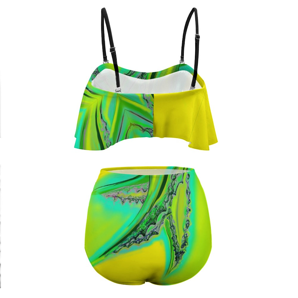 Colorful Ladies Loose Top Bikini Swimsuit