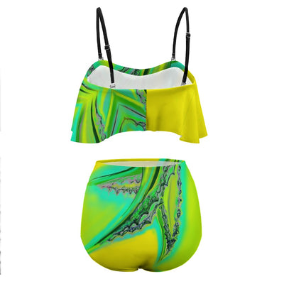 Colorful Ladies Loose Top Bikini Swimsuit