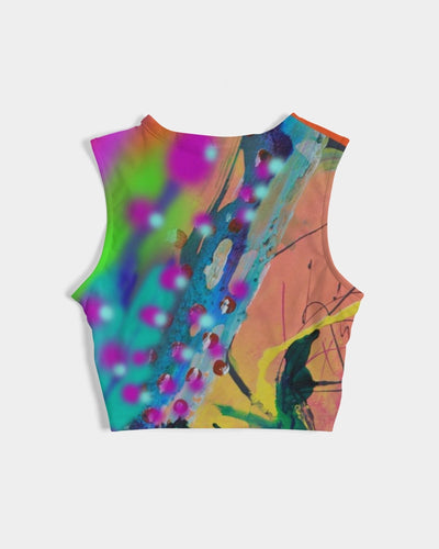 Eye Abstraction Women's Twist-Front Tank