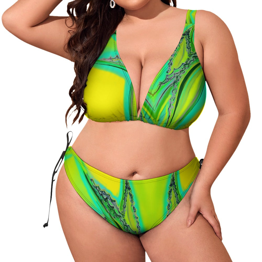 Plus size bikini swimsuit