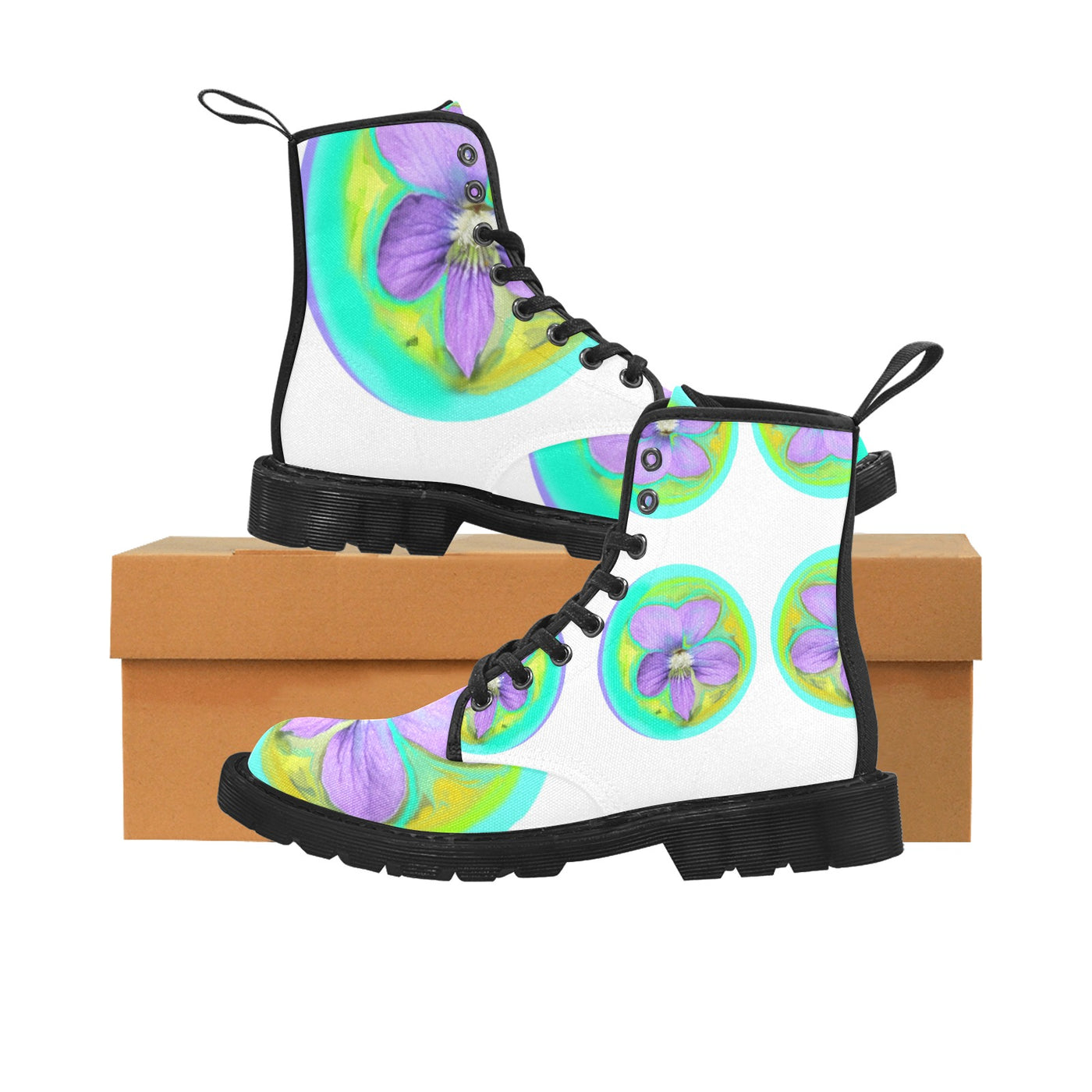 Canvasstiefeletten zum Schnüren für Damen